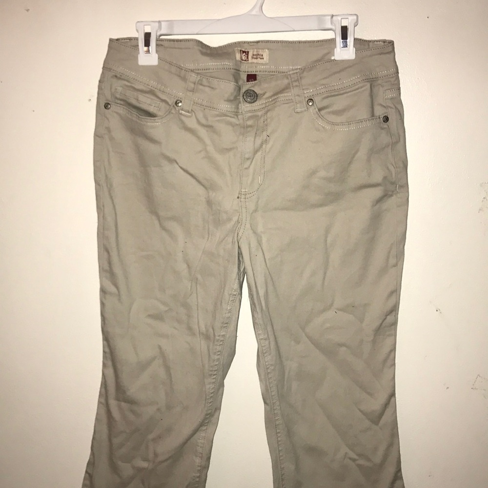 Tan flare jeans